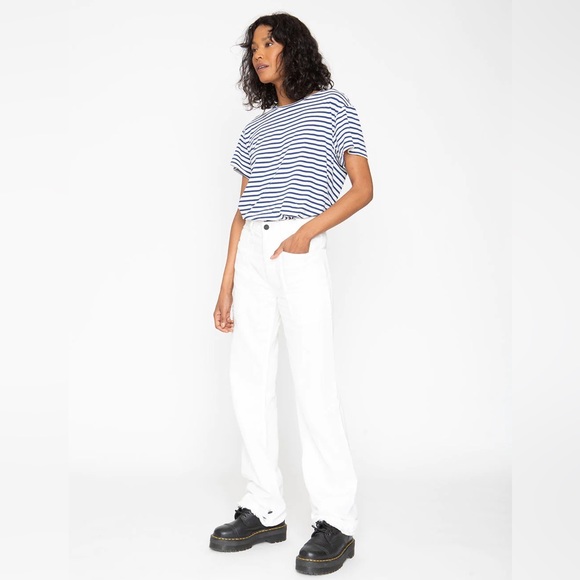 NWT Sandrine Rose x Free People Wide Cargo Pant in White - Picture 2 of 12